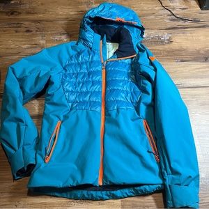 Helly Hansen XS women’s Puff Coat Down Bright Blue Quilted Puffer ✨as is✨